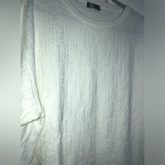 👍🏼Dior Jacquard Terry Cotton Shirt. White 3XL - Picture 2 of 9